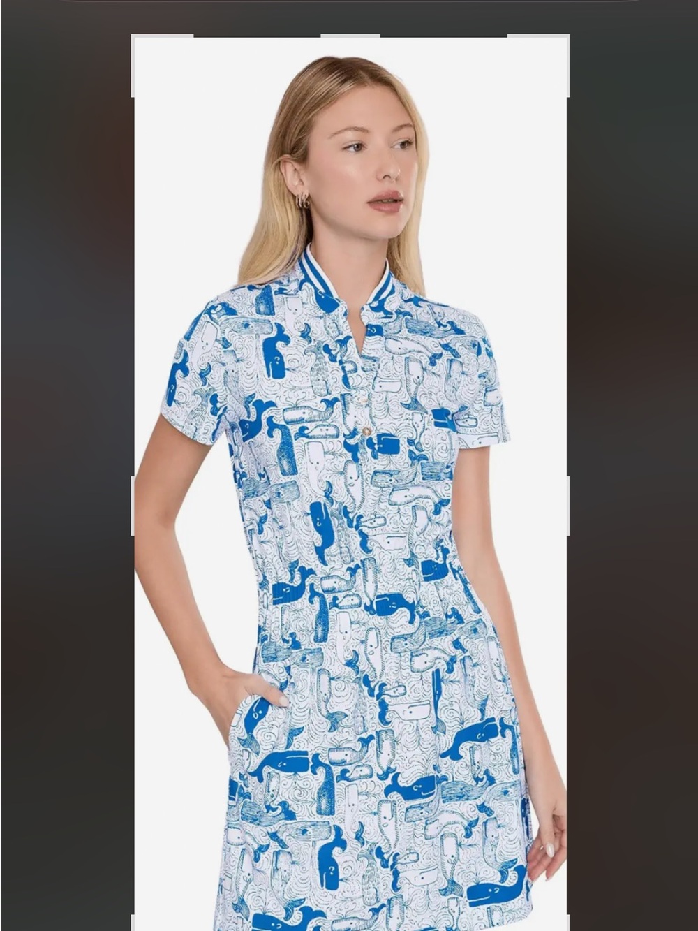 Lilly Pulitzer Thar She Blows Love Active Dress UPF50